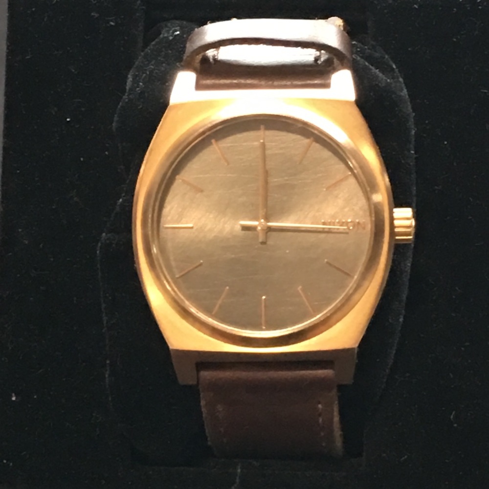 Preowned Nixon Time Teller Watch Gunmetal/rosegold